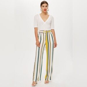 Topshop - Womens Multicolor Striped Pants